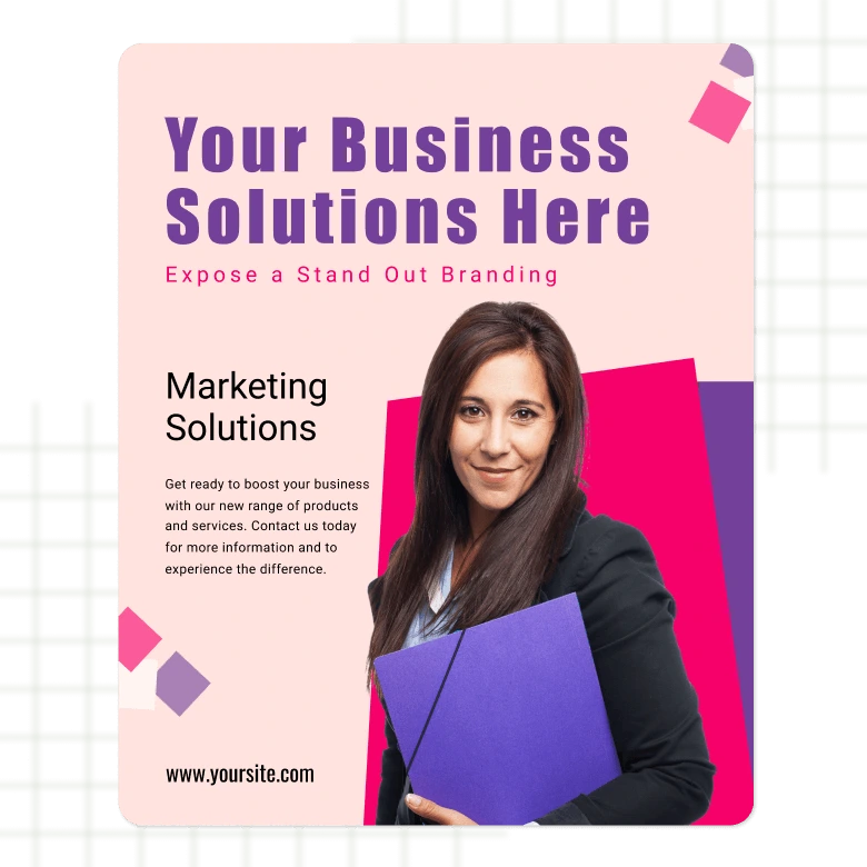 Add an image cutout and create a business flyer.