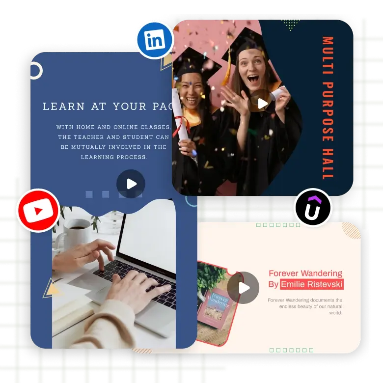 a collage shows you how to create elearning videos with an educational video maker to share online learning platform