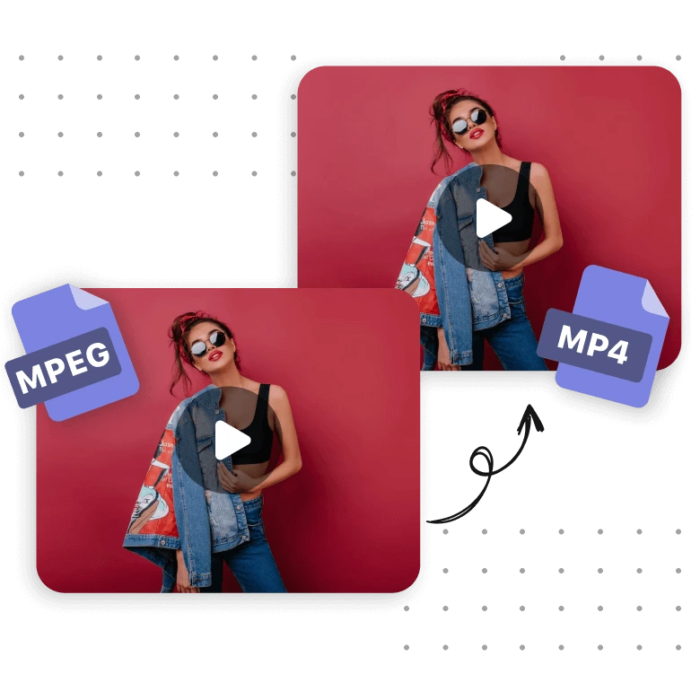 Convert MPEG to MP4 in girl video