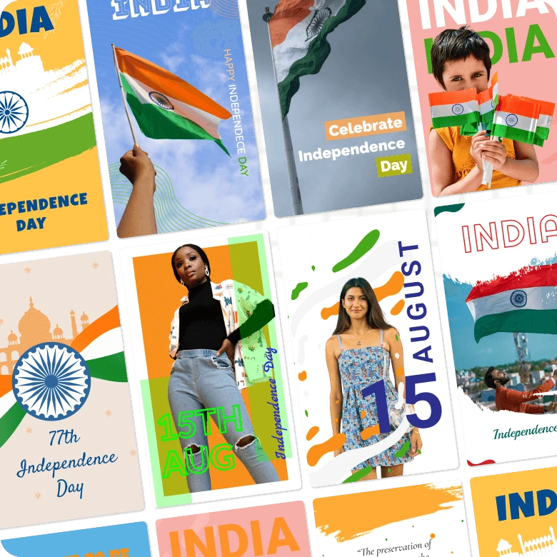 Collection of independence day poster templates