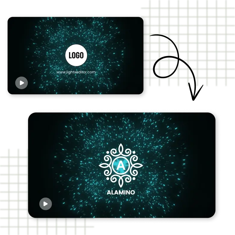 Add brand logo in logo reveal template