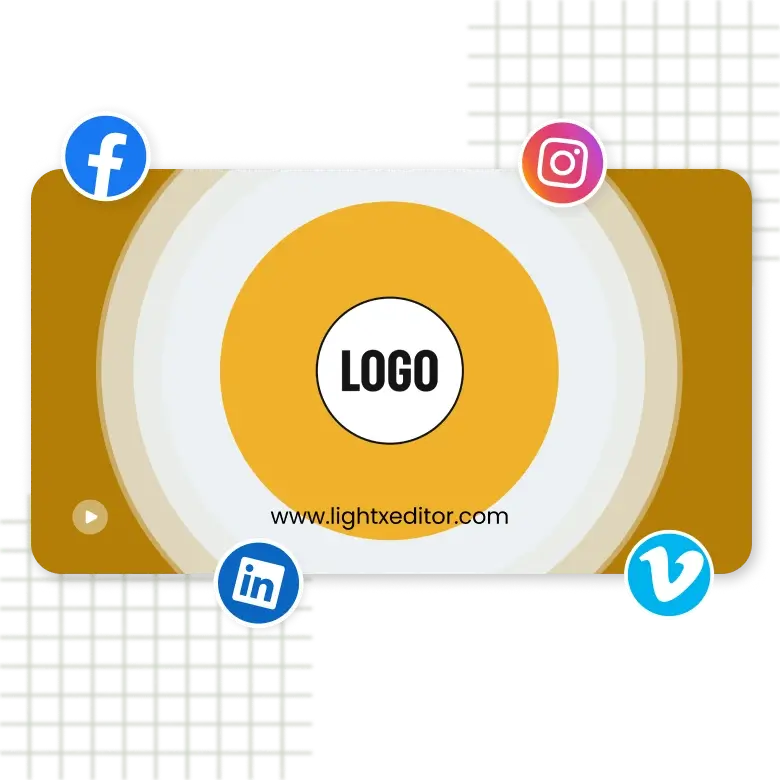 Minimal intro template for Facebook, Instagram, Linkedin and Vimeo