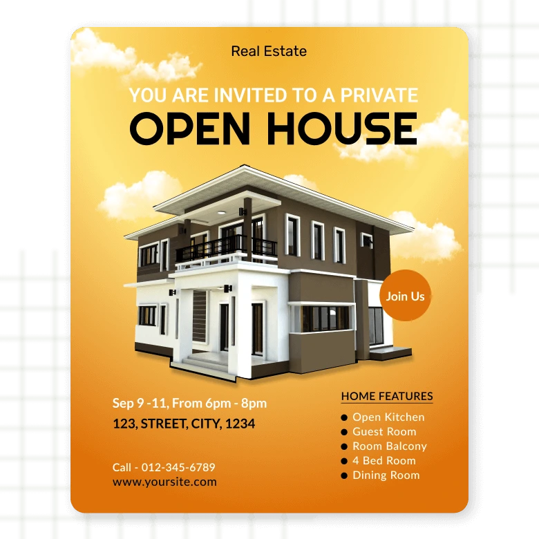 Add image cutout to your open house flyer