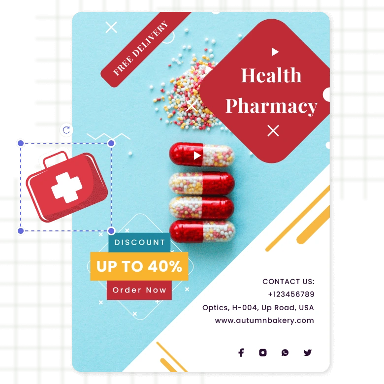 Add text and clipart to pharmacy templates