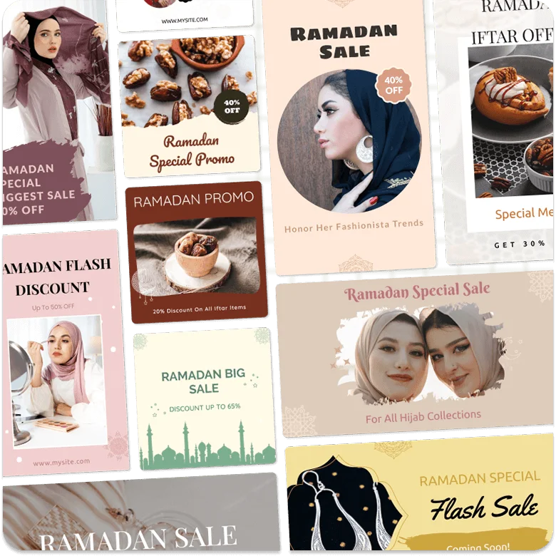 Collection of Ramadan sale design templates