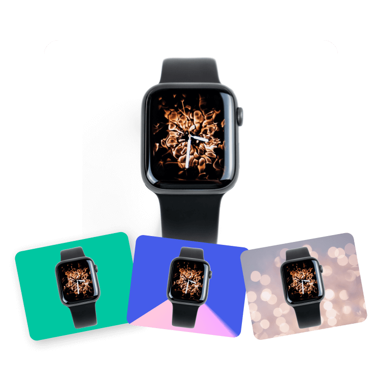 Smartwatch with different types of backgrounds