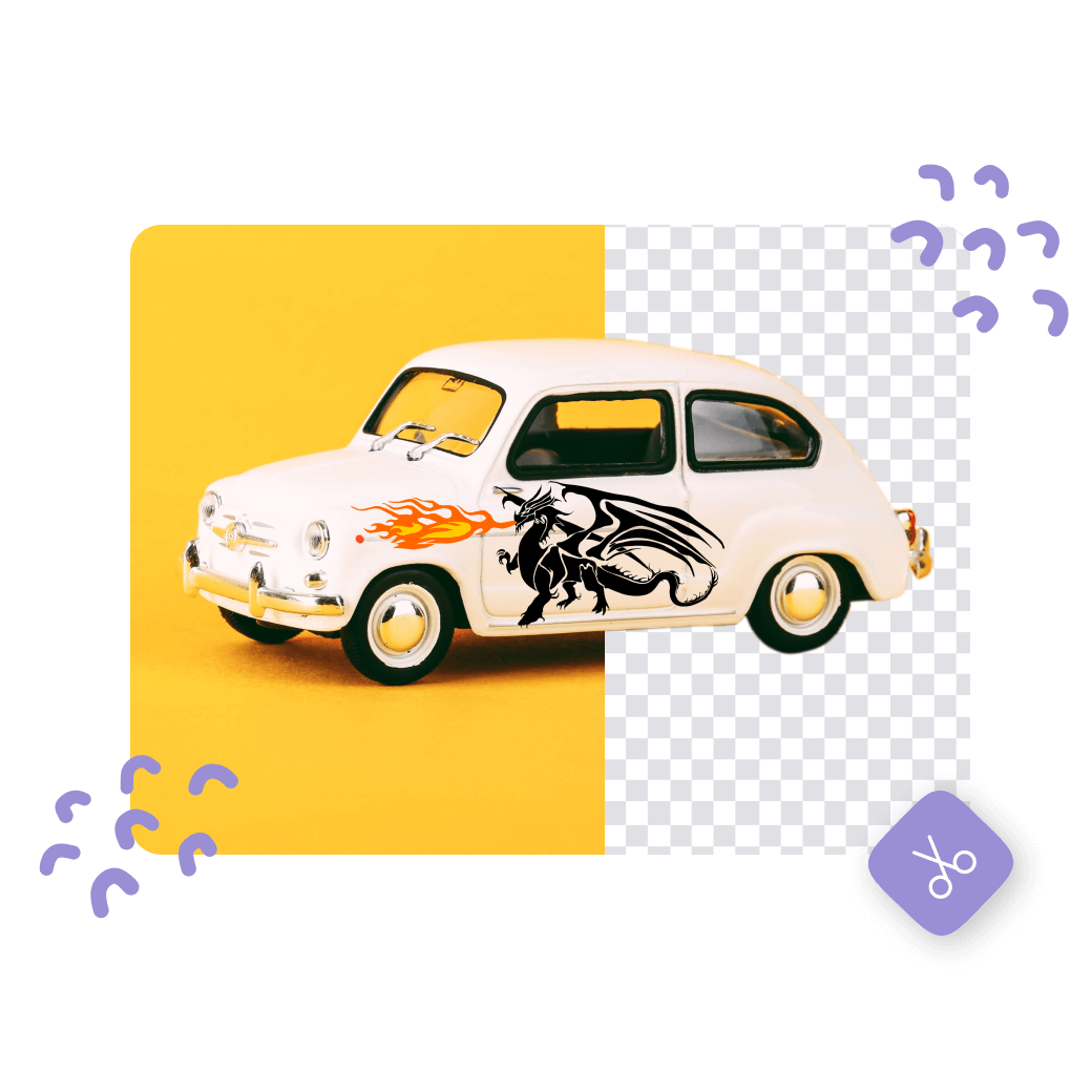 Car having fire dragon whatsapp sticker 