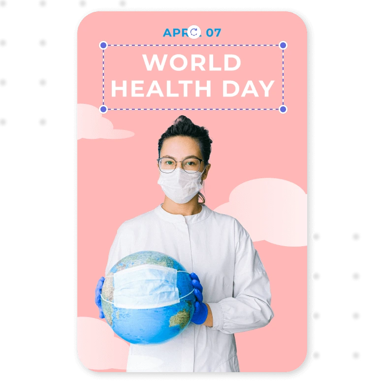 Free world health day graphic with editable text